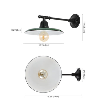 Bonner 12" Farmhouse Industrial Indoor/Outdoor Iron LED Victorian Arm Outdoor Sconce